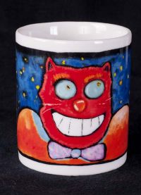 Chaleur Ringer "Orange Cat" Coffee Mug